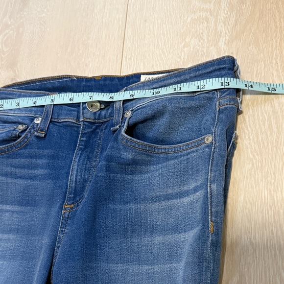 Rag & Bone Distressed Blue Mid-Rise Ankle Skinny Jeans NEW - Picture 8 of 12